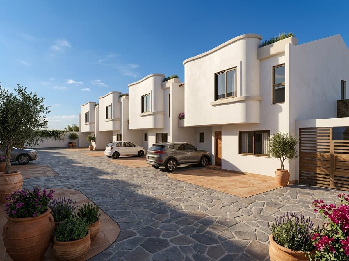 Render oficial del condominio Santorini